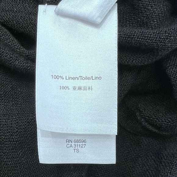 DKNY BLACK LINEN KNIT OPEN FRONT SWEATER VEST MULTIWAY INFINITY WRAP - Picture 12 of 15